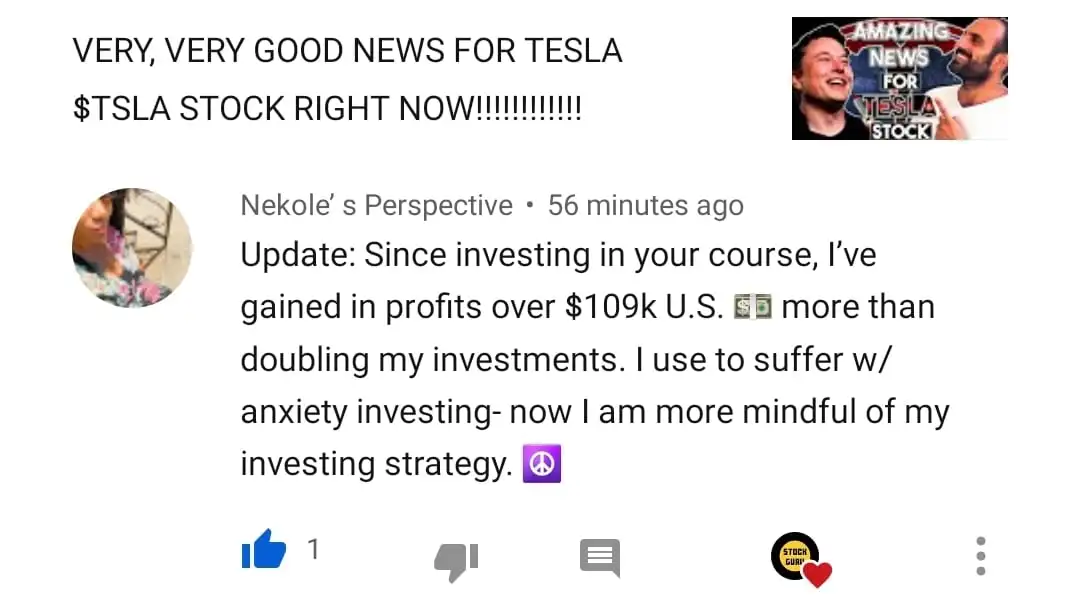 Stocks Trading Testimonial